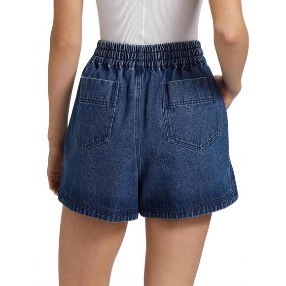 NEW HUNTER BELL courtland high waist short in harbour denim - Picture 2 of 3